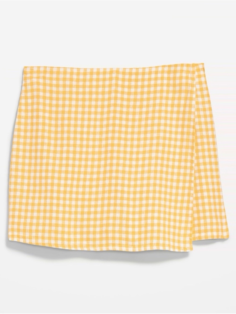 Yellow Gingham Mini Skort